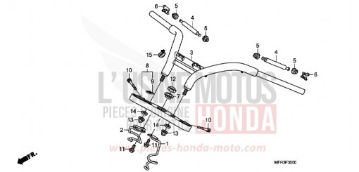 HANDLE PIPE/TOP BRIDGE VT1300CXA de 2010
